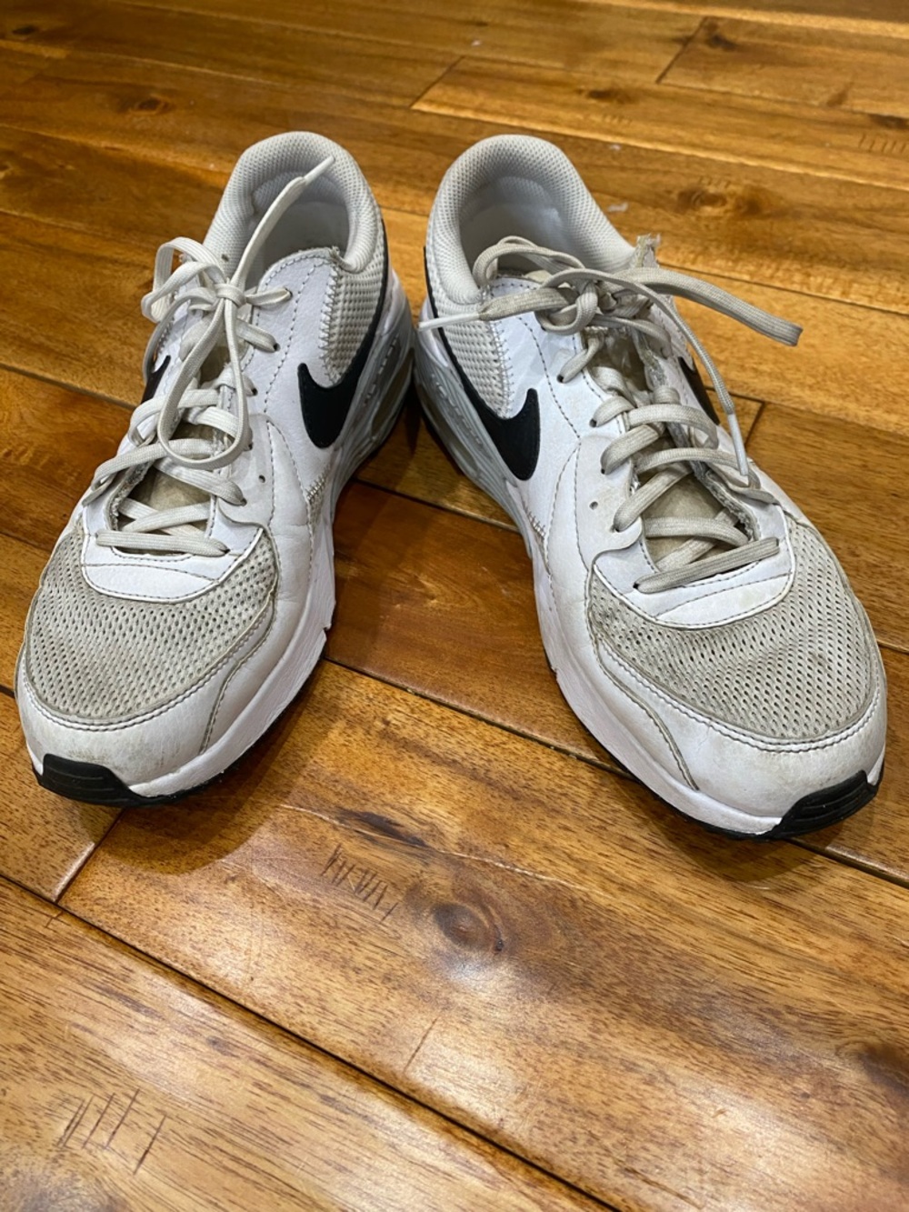 Nike Men’s White Athletic Sneakers with Black Swoosh